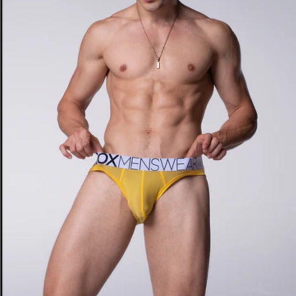 Box Menswear All Over mesh Briefs- Mellow Yellow M New - Picture 5 of 8